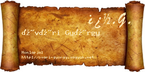 Óvári György névjegykártya