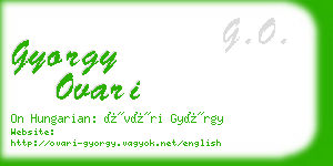 gyorgy ovari business card